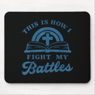 Faith Prayer Battles Bible Cross Christian Mouse Mat