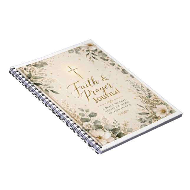 Faith & Prayer Journal | Christian Spiral Notebook (Right Side)