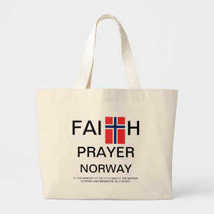 FAITH PRAYER NORWAY LARGE TOTE BAG