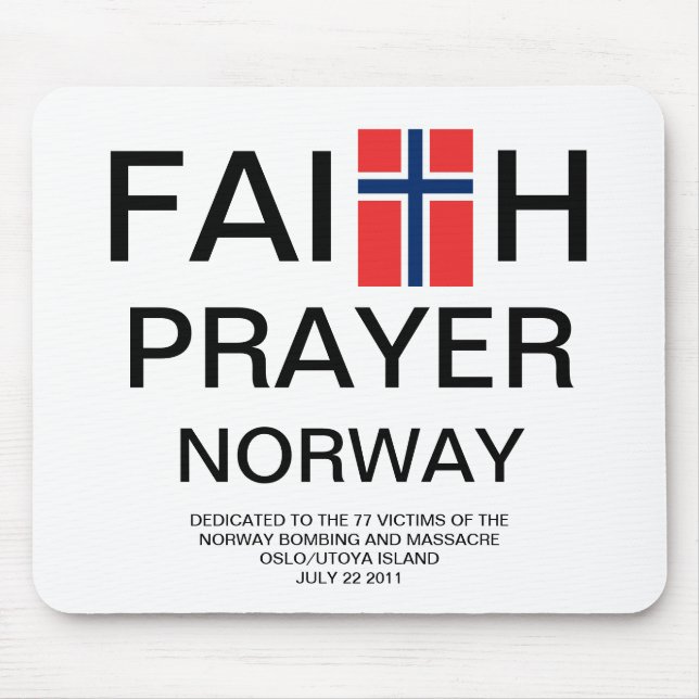 FAITH PRAYER NORWAY MOUSE MAT (Front)