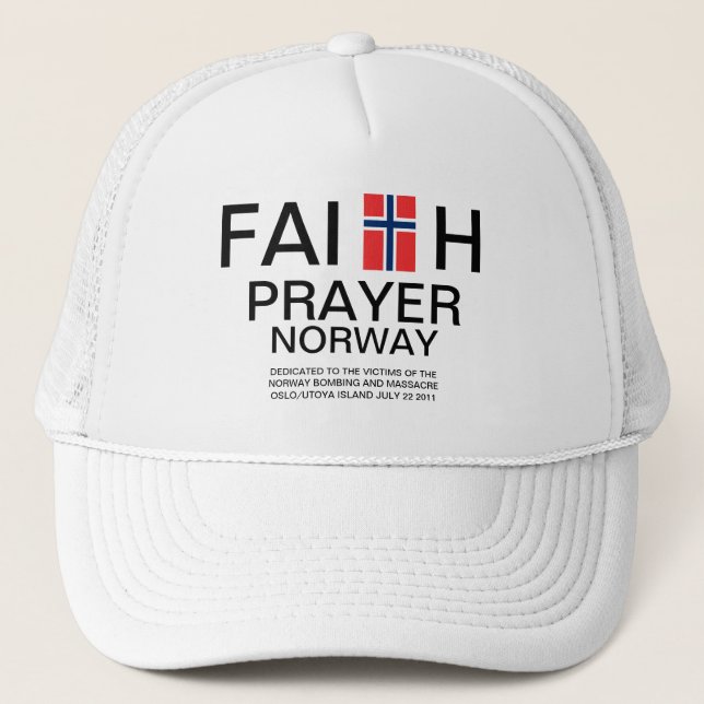FAITH PRAYER NORWAY TRUCKER HAT (Front)