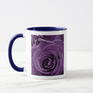 Faith Purple Roses 11oz Two-Tone Mug Blue