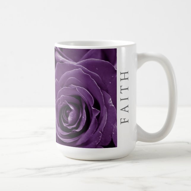 Faith Purple Roses 15oz Classic Mug (Right)