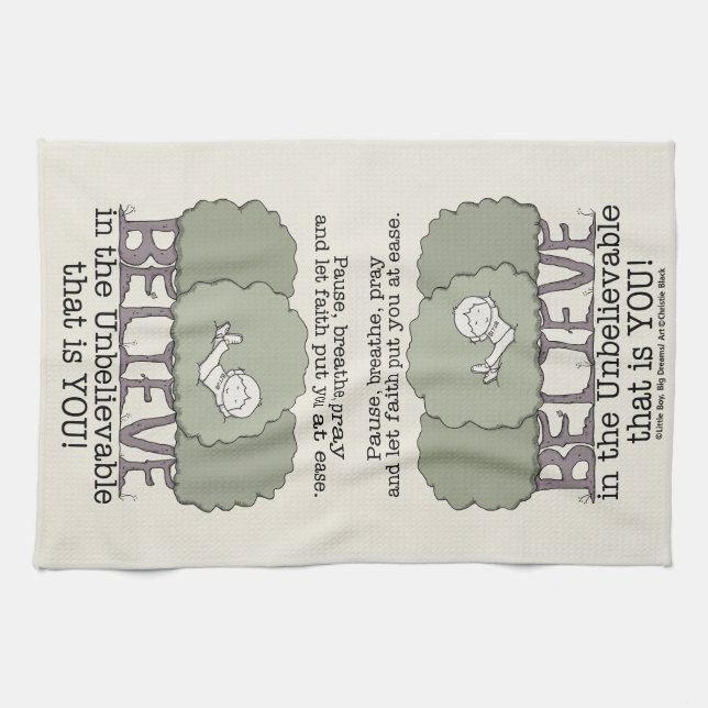 Faith Put You at Ease Tea Towel (Horizontal)