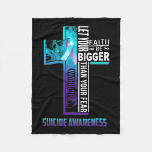 Faith Quote For Mental Health Suicide Prevention Fleece Blanket