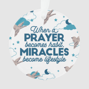 Faith quotes and Bird Pattern Ornament