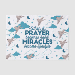 Faith quotes and Bird Pattern Tissue Paper