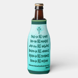 Faith quotes bottle wrap bottle cooler