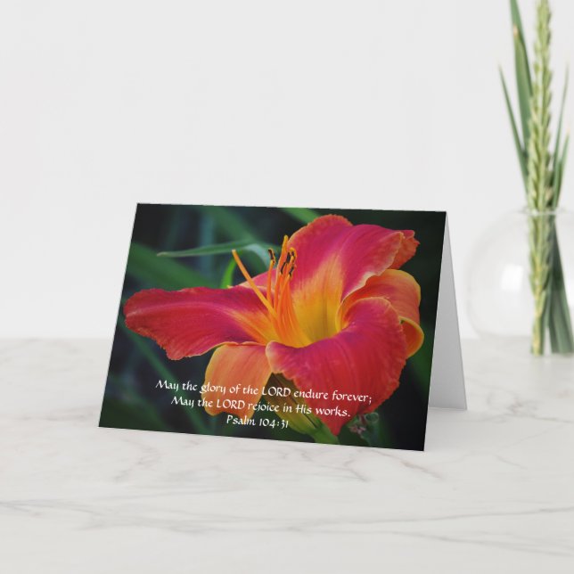 Faith Red Lily Note Card (Front)