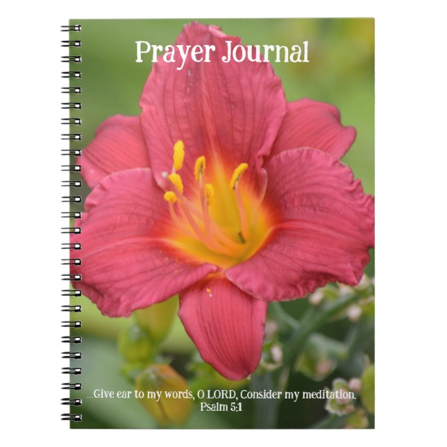 Faith Red Lily Prayer Journal (Front)