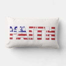 Faith Red White Blue American Flag July 4th