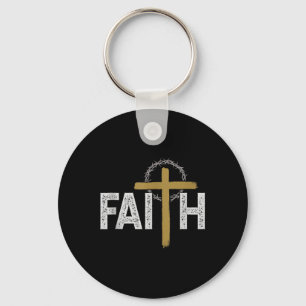 Faith Religious Bible Jesus Catholic Christian Tan Key Ring