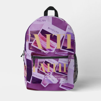 "Faith" Romans 10:17 Backpack christian merch