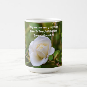 Faith Rose Compassion Bible Verse Art Mug Cup