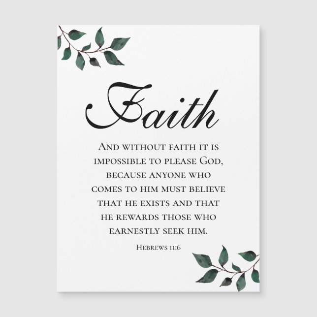 Faith Scripture Hebrews 11:16 Bible Verse Magnet (Front)