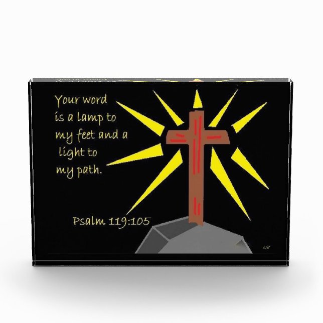 Faith series Psalm 119:105 Scripture Art Photo Block (Front)