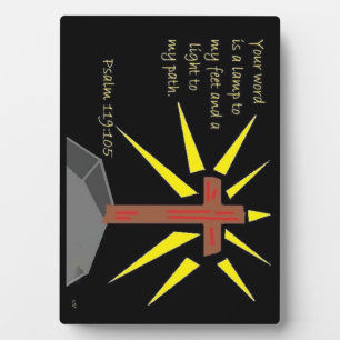 Faith series Psalm 119:105 Scripture Art Plaque