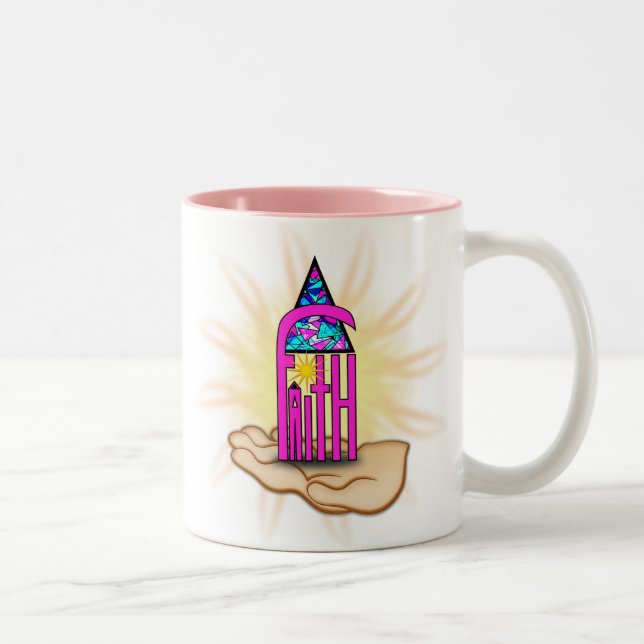 Faith ~ Steeple Two-Tone Coffee Mug (Right)