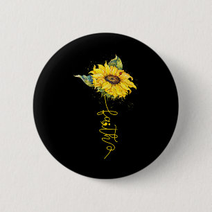 Faith Sunflower Semicolon Suicide Prevention Aware 6 Cm Round Badge