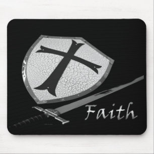FAITH sword and shield Mouse Mat