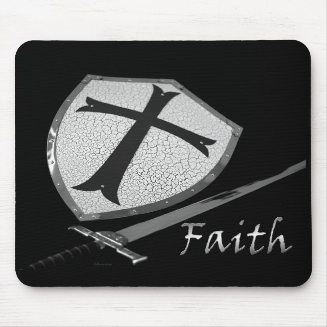 FAITH   sword and shield Mouse Mat (Front)
