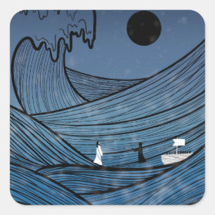 Faith through the storm square sticker