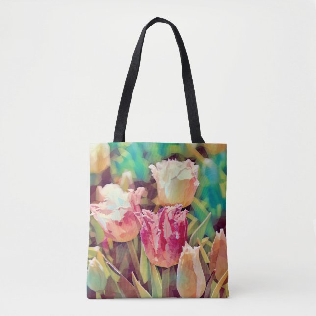 Faith Tulip Flower Art Tote (Front)