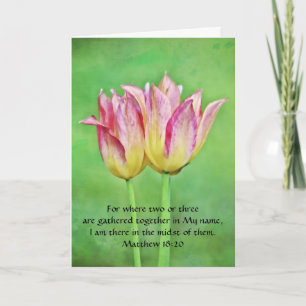 Faith Tulips Art Bible Verse Card