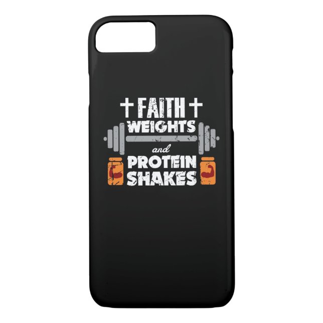 Faith Weights Christian Gym Humour Exercise Case-Mate iPhone Case (Back)
