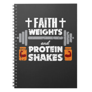 Faith Weights Christian Gym Humour Exercise Notebook