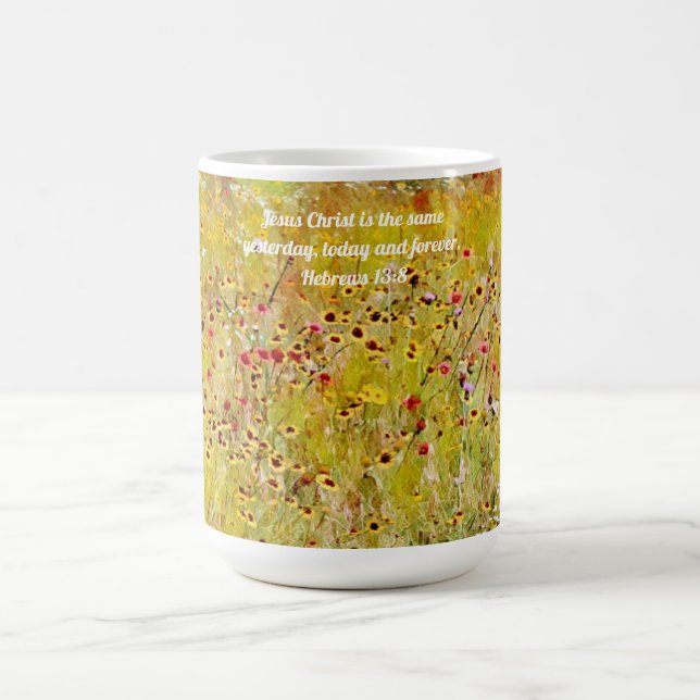 Faith Wildflowers Floral Bible Verse Faith Mug (Center)