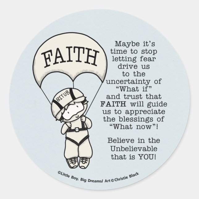 Faith Will Guide Classic Round Sticker (Front)