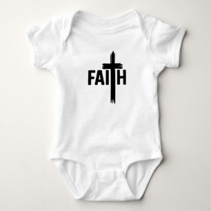 Faith with Cross Baby Bodysuit