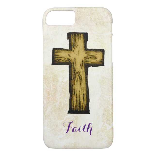 Faith Wooden Cross Symbol of Hope and Inspiration Case-Mate iPhone Case (Back)