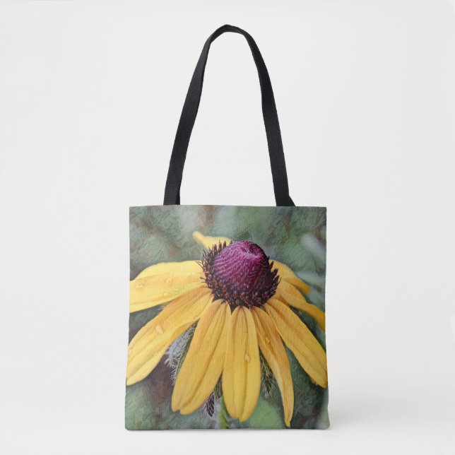 Faith Yellow Wildflower Art Tote (Front)