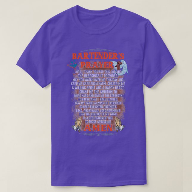 Faithful Bartender T-Shirt (Design Front)