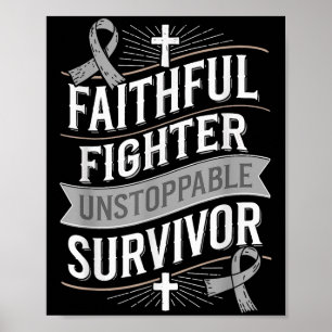 Faithful Fighter Survivor Diabetes Awareness  Poster