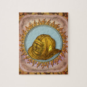 Faithful Firefighter Helmet Jigsaw Puzzle