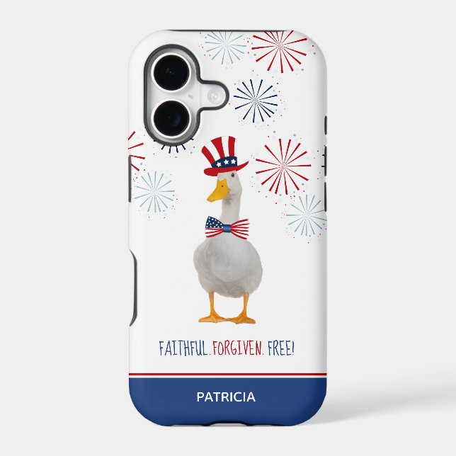 Faithful Forgiven Free Patriotic Duck (Back)