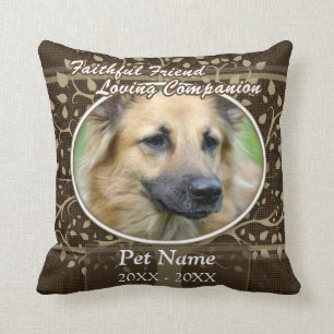 Faithful Friend Custom Pet Sympathy Cushion