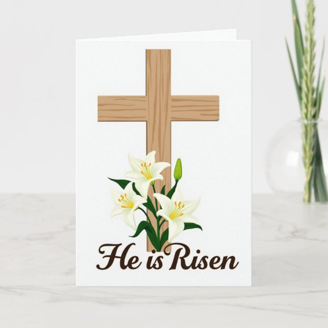 Faithful Lilies Blessing Card (Front)