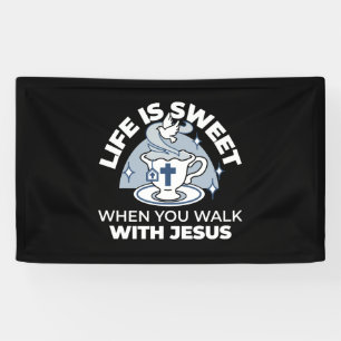 Faithful Living Art – Teacup with Cross and Dove  Banner