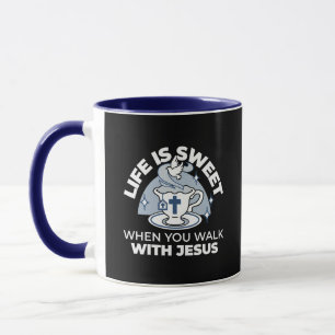 Faithful Living Art – Teacup with Cross and Dove Mug