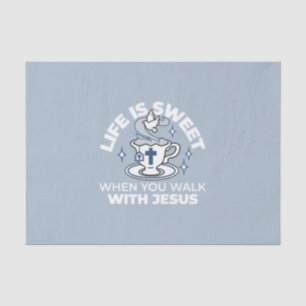 Faithful Living Art – Teacup with Cross and Dove Tissue Paper