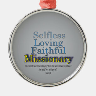 Faithful Missionary Metal Tree Decoration