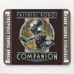 "Faithful Robot Companion" Mouse Pad