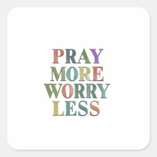 Faithful Serenity: Hopeful Reflection and Prayer  Square Sticker