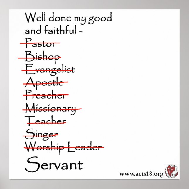 Faithful Servant Poster (Front)