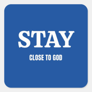 "Faithful Steps, Divine Guidance" spiritual cute Square Sticker