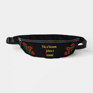 Fáj a faszom Jelen-t iszom! fekete oldaltáska Bum Bags